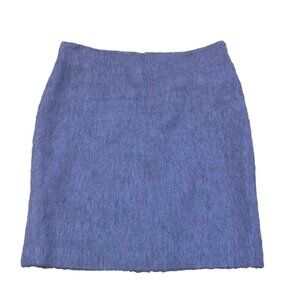 Talbots Skirt Petite 8 Purple Wool Alpaca Mohair Nylon Straight Zip Back Lined